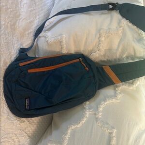 Patagonia Navy and Orange Belt Bag